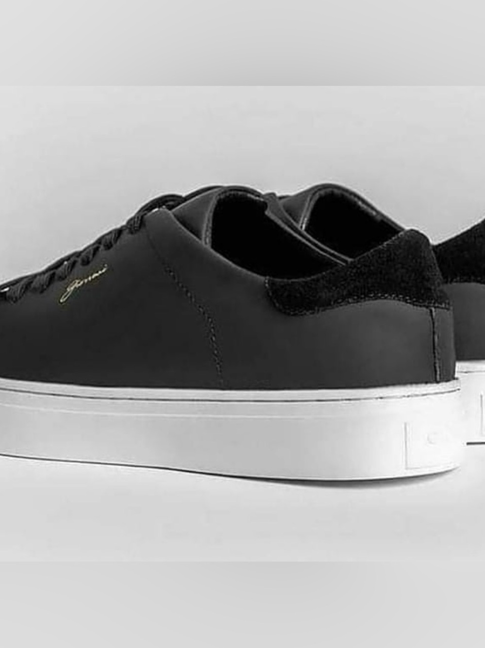 Giovvani Milan THE LORENZO Black Men's Leather Sneaker with White Sole Sz 10 Men - Picture 4 of 7